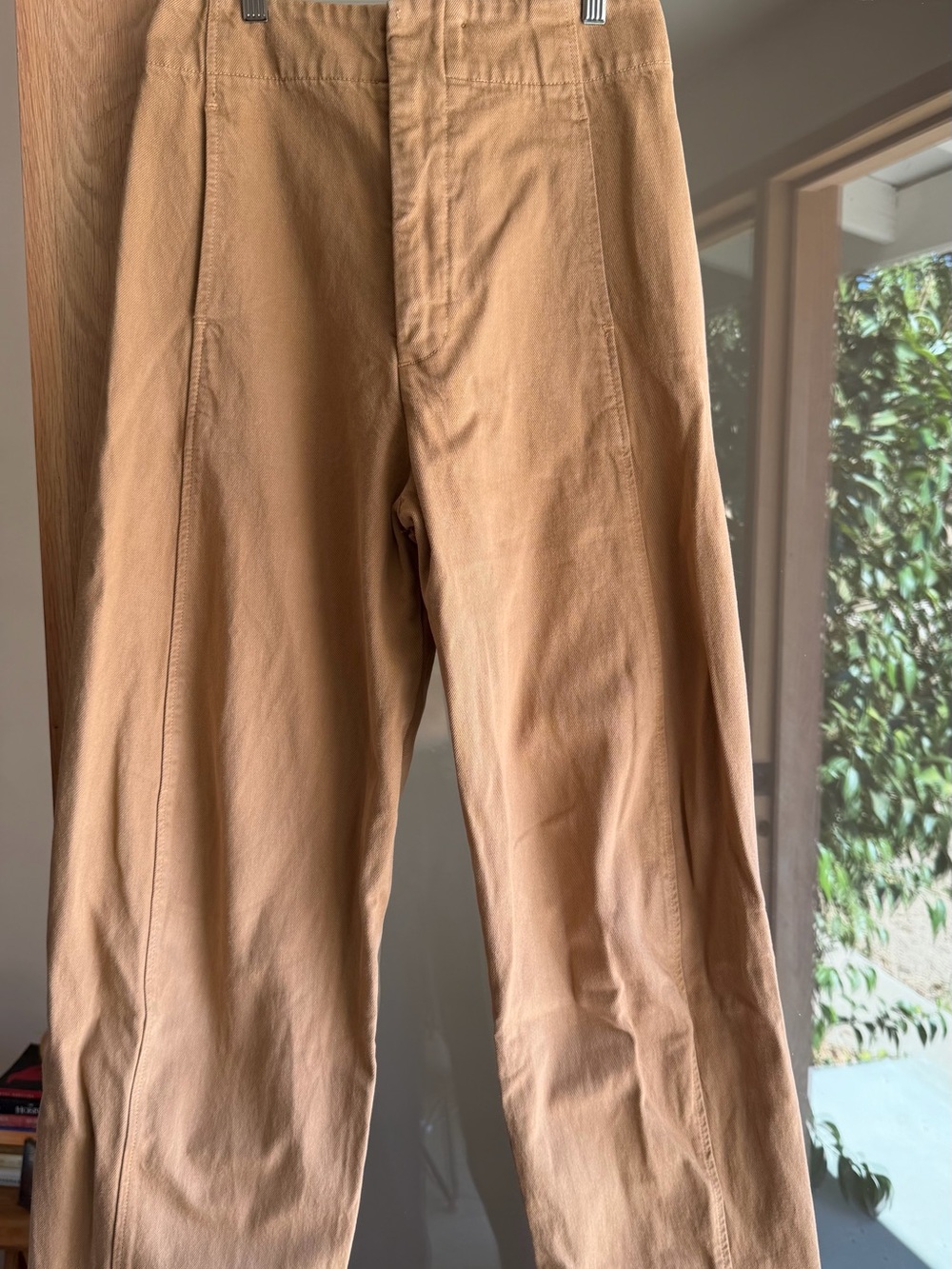 High-Rise Wide-Leg Pants in Light Tan - Picture 8 of 15